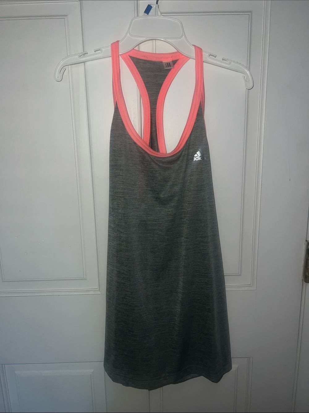 Gray Athletic Tank with Pink Trim